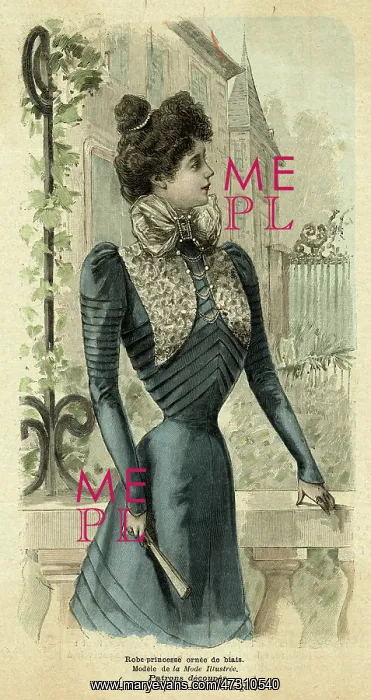 : Blue - Lace Dress 1899 : Blue - Lace Dress 1899