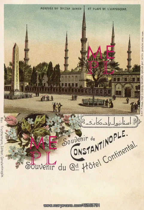 : The Blue Mosque and the Hippodrome, Istanbul, Turkey : The Blue Mosque and the Hippodrome, Istanbul, Turkey