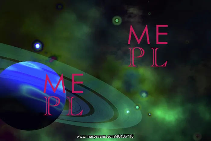  : A blue ringed planet and nearby stars