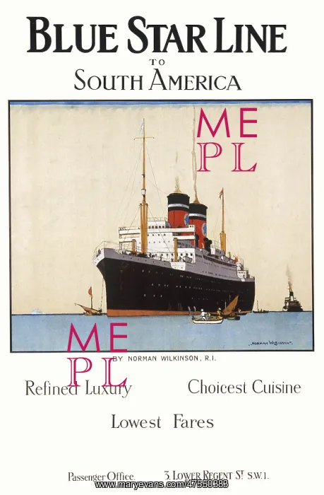 : Blue Star Line poster : Blue Star Line poster