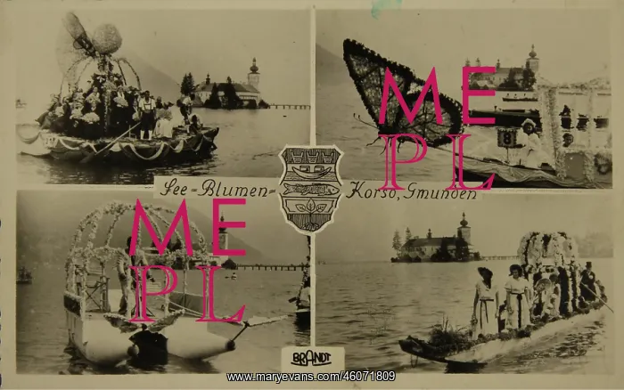 : Blumenkorso on Traunsee. Four views with Orth : Blumenkorso on Traunsee. Four views with Orth