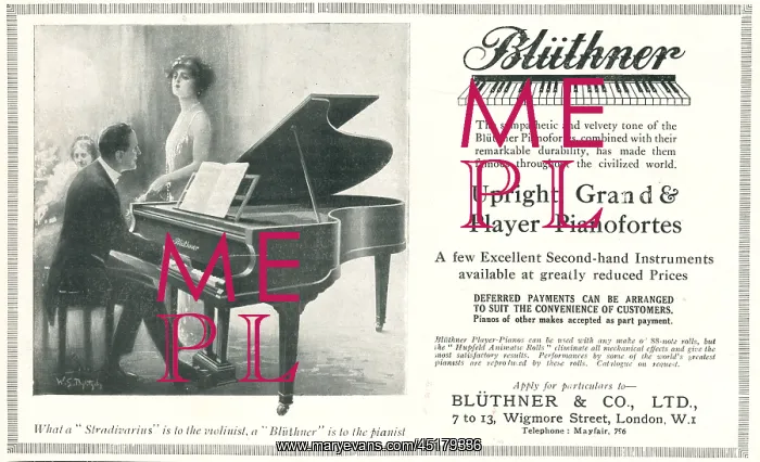 : Blüthner Advertisement : Blüthner Advertisement