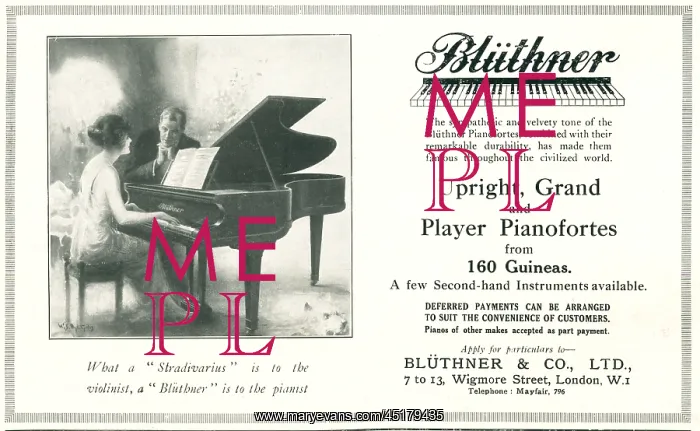 : Blüthner Advertisement : Blüthner Advertisement