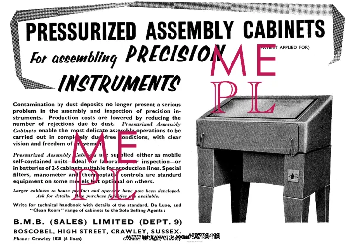 : BMB Pressurized Assembly Cabinets For Instrument Assembly : BMB Pressurized Assembly Cabinets For Instrument Assembly