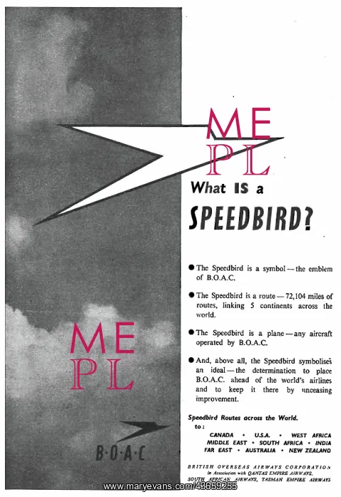 : BOAC. What Is A Speedbird? : BOAC. What Is A Speedbird?