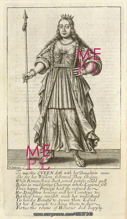  : Boadicea, queen of the Iceni, wife of Prasutagus