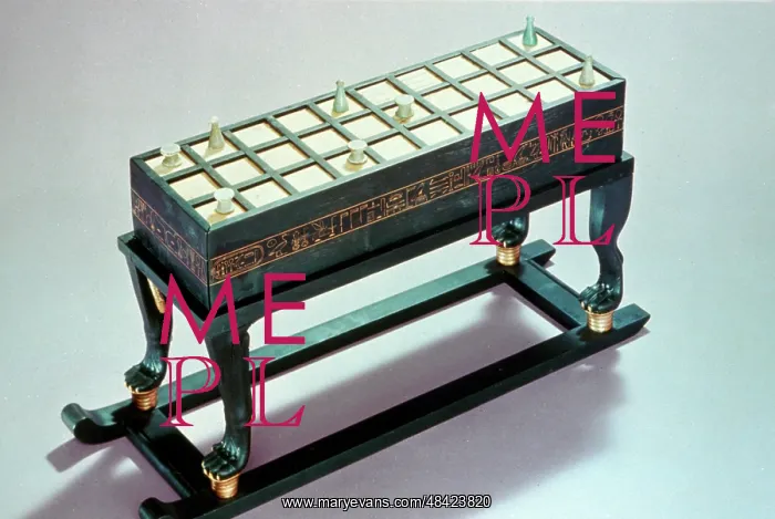 : Board game of senet, made in ebony and ivory : Board game of senet, made in ebony and ivory
