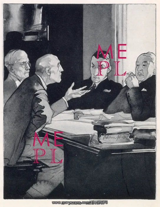 : A board meeting by Edmund Blampied : A board meeting by Edmund Blampied