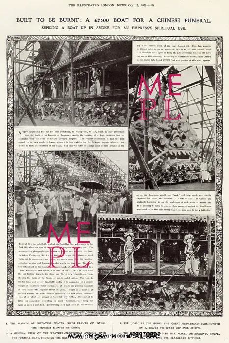 : Boat for a Chinese funeral, 1909 : Boat for a Chinese funeral, 1909
