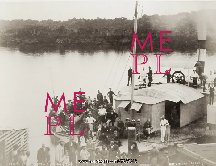: Boat on the Rewa River, Fiji : Boat on the Rewa River, Fiji