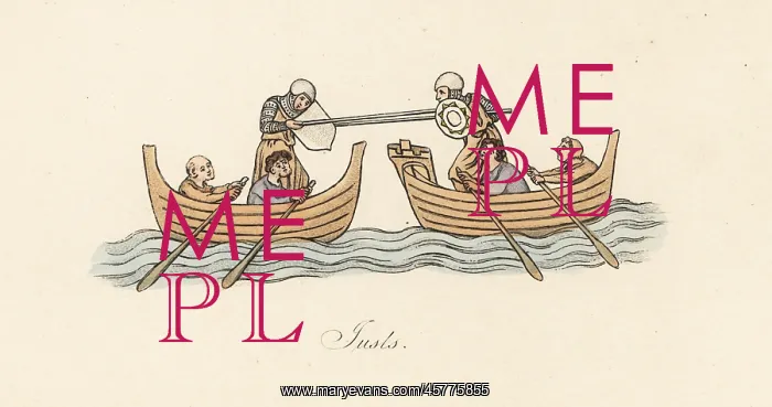 : Boat tilting, 14th century : Boat tilting, 14th century