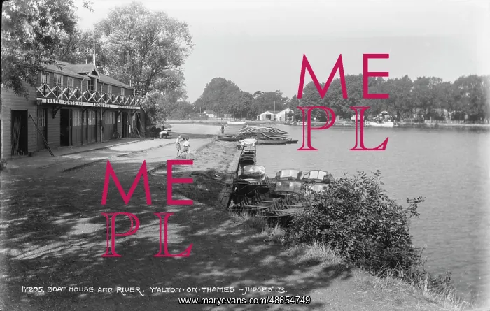 : Boathouse and River Scene : Boathouse and River Scene