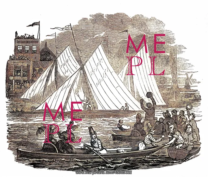 : Boating on the River Thames 1832 : Boating on the River Thames 1832