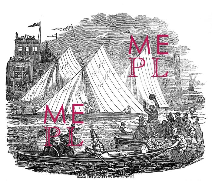 : Boating on the River Thames 1832 : Boating on the River Thames 1832