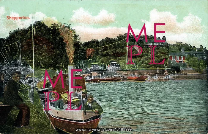 : Boats on River, Shepperton, MiddleseX : Boats on River, Shepperton, MiddleseX