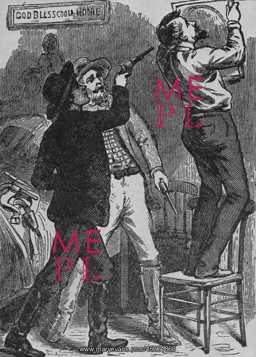 : Bob Ford murdering Jesse James. His brother, ? : Bob Ford murdering Jesse James. His brother, ?