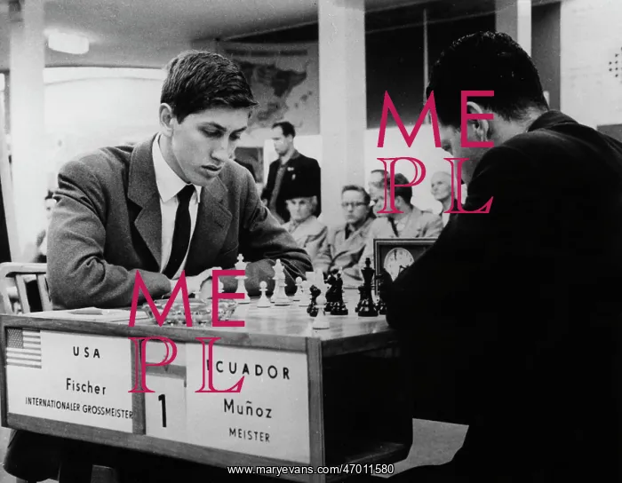 : Bobby Fischer v Cesar Munoz in chess match, Leipzig : Bobby Fischer v Cesar Munoz in chess match, Leipzig