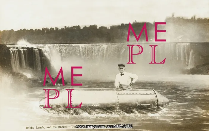: Bobby Leach and his barrel - Niagara Falls : Bobby Leach and his barrel - Niagara Falls