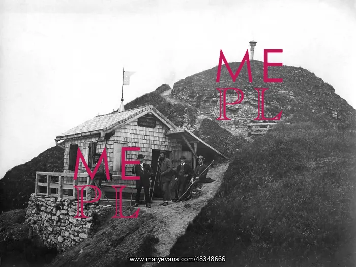 : Bockleinhutte on the Rotwand, around 1890 : Bockleinhutte on the Rotwand, around 1890