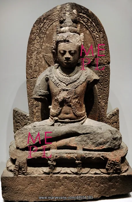 : The bodhisattva Manjushri, 9th century. Andesite. Indonesia : The bodhisattva Manjushri, 9th century. Andesite. Indonesia