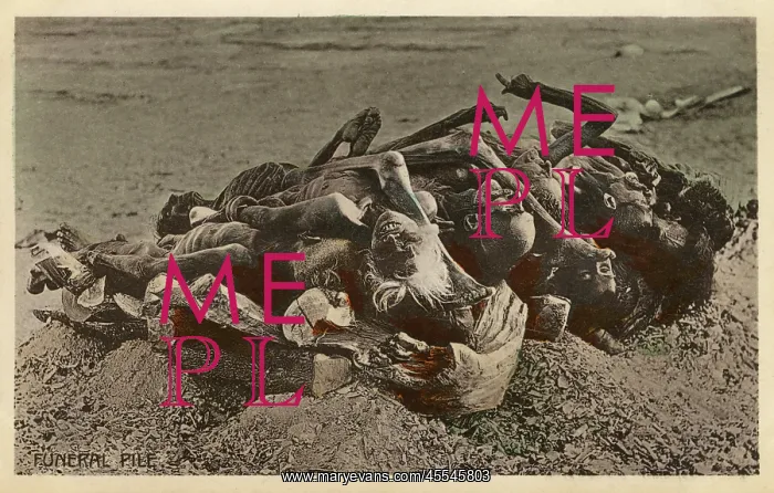: Bodies awaiting cremation on a Funeral Pyre - India : Bodies awaiting cremation on a Funeral Pyre - India