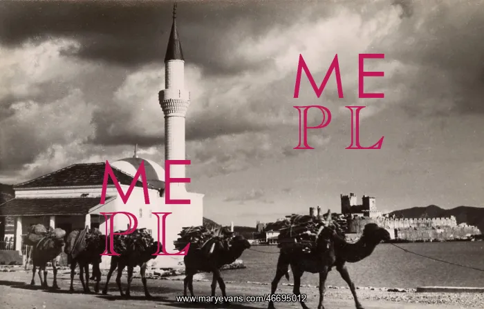 : Bodrum, Turkey - Camel Train, Mosque and Castle : Bodrum, Turkey - Camel Train, Mosque and Castle