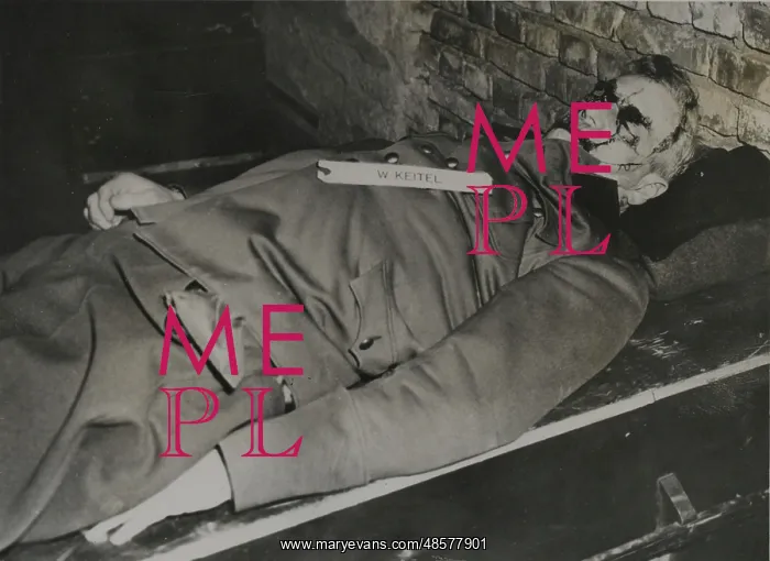 : The body of Field Marshal Wilhelm Keitel after his execution : The body of Field Marshal Wilhelm Keitel after his execution