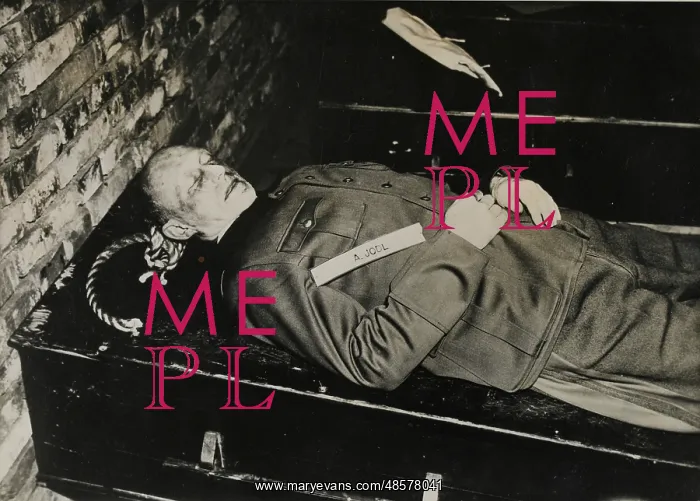 : The body of General Alfred Jodl after his execution : The body of General Alfred Jodl after his execution