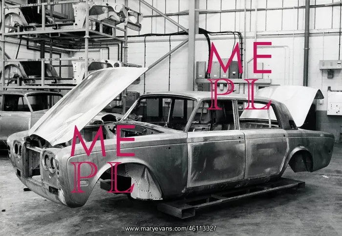 : Body of Rolls-Royce car in works : Body of Rolls-Royce car in works