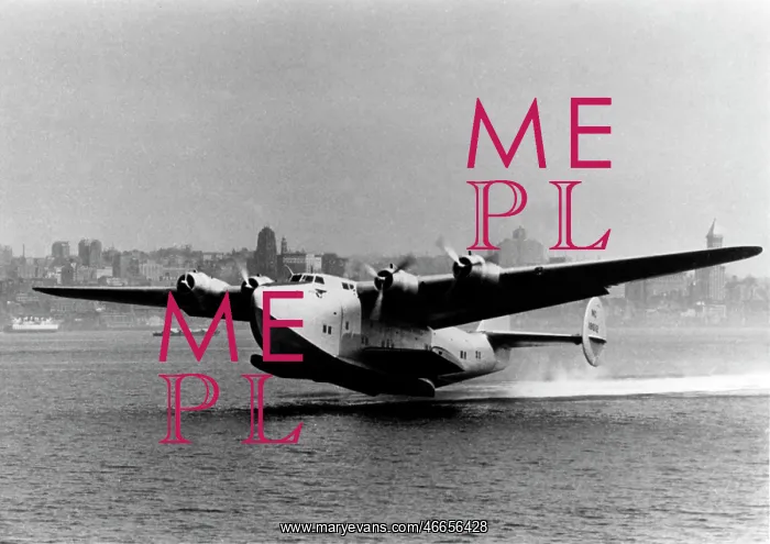 : Boeing 314A taking off - Pan Am : Boeing 314A taking off - Pan Am