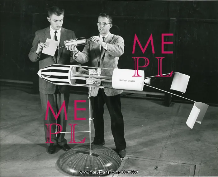 : Boeing Airplane Company engineers Gary Graham, left, an? : Boeing Airplane Company engineers Gary Graham, left, an?