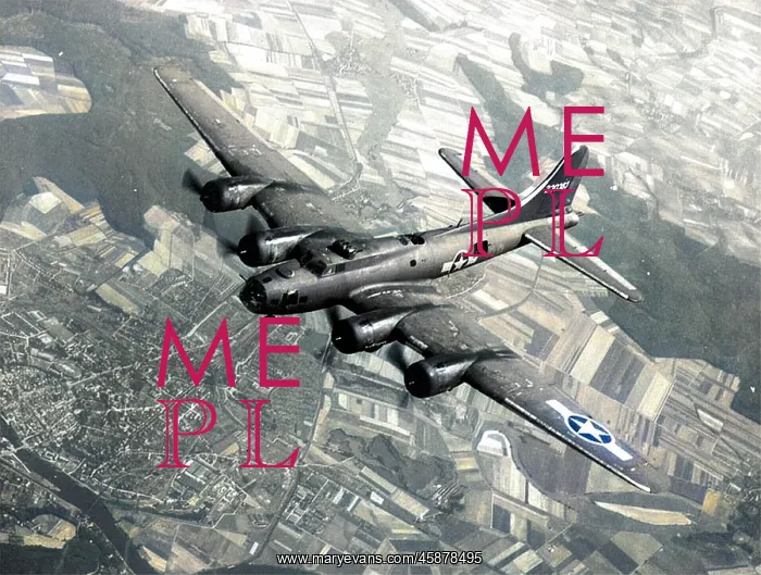 : Boeing B-17F (forward view) aloft from above of 42303.? : Boeing B-17F (forward view) aloft from above of 42303.?