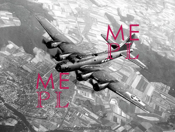 : Boeing B-17F (forward view) aloft from above of 42303 : Boeing B-17F (forward view) aloft from above of 42303