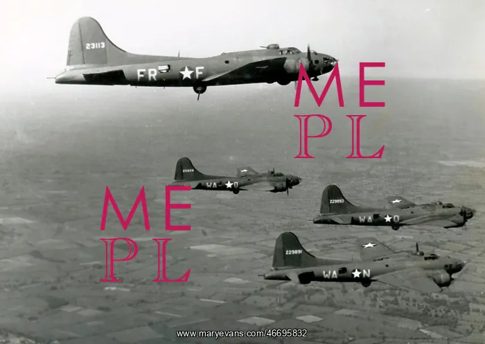 : Boeing B-17F quartet of 524th & 525th BS, 379th BG : Boeing B-17F quartet of 524th & 525th BS, 379th BG