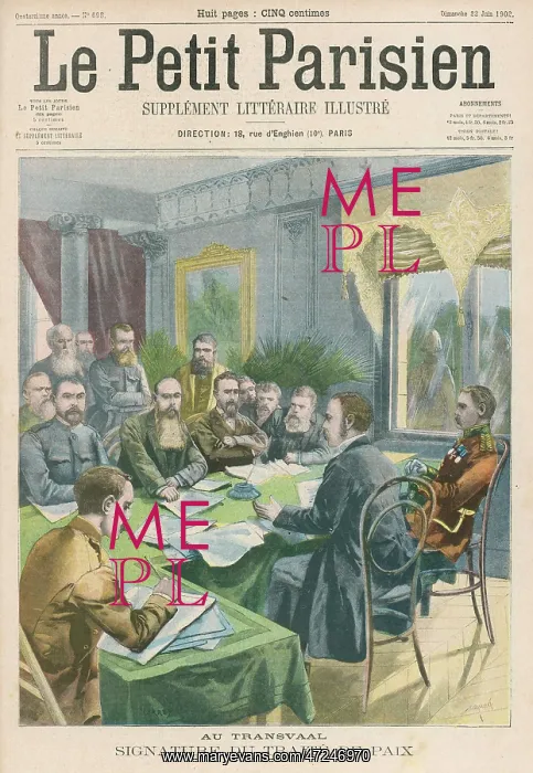: BOER / PEACE TREATY / 1902 : BOER / PEACE TREATY / 1902