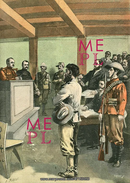 : Boers before the tribunal during the Boer War : Boers before the tribunal during the Boer War