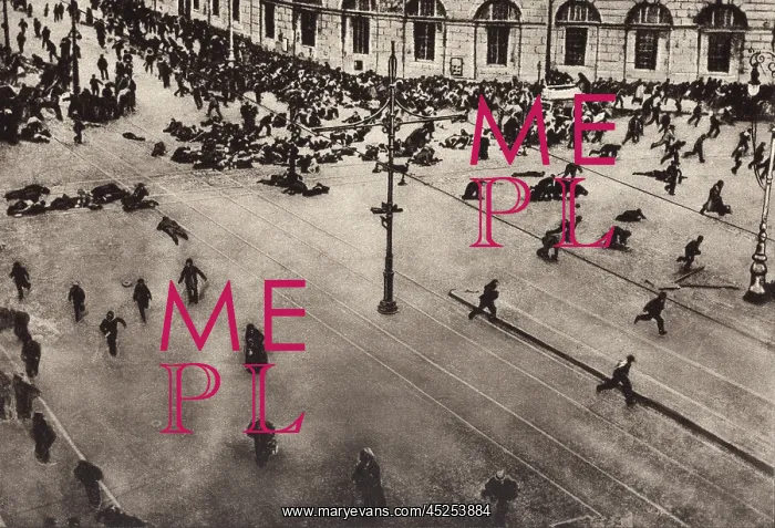 : Bolshevik protest scattered by machine guns. Nevsky : Bolshevik protest scattered by machine guns. Nevsky