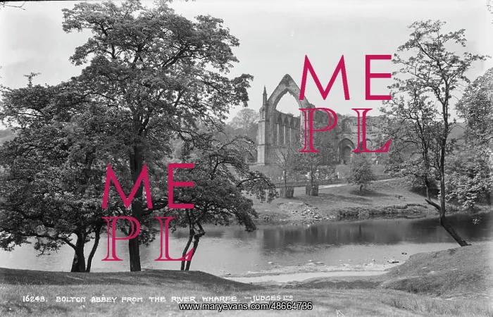 : Bolton Abbey from the River Wharfe : Bolton Abbey from the River Wharfe