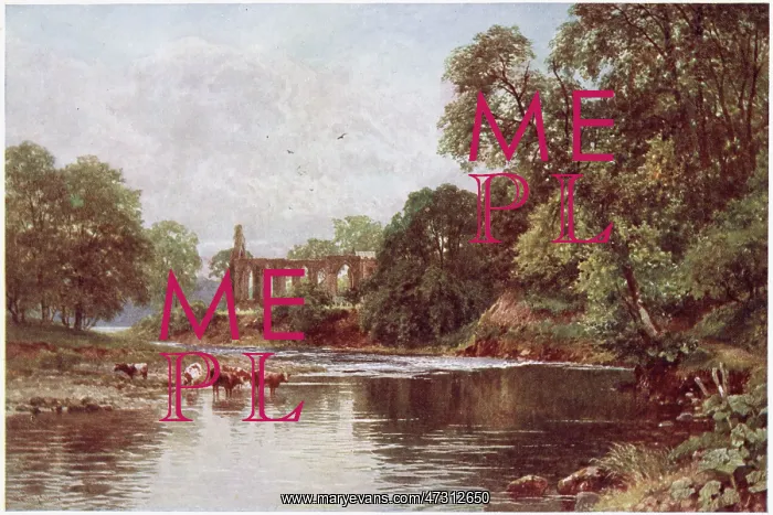 : BOLTON ABBEY / WHARFE / 1909 : BOLTON ABBEY / WHARFE / 1909