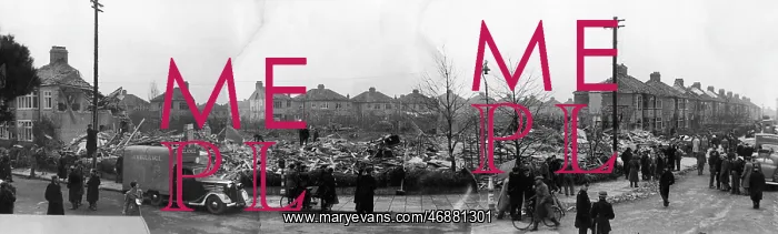 : Bomb damage in Brampton Road, Bexleyheath, WW2 : Bomb damage in Brampton Road, Bexleyheath, WW2