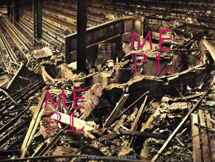 : Bomb damage to the centre court at Wimbledon : Bomb damage to the centre court at Wimbledon
