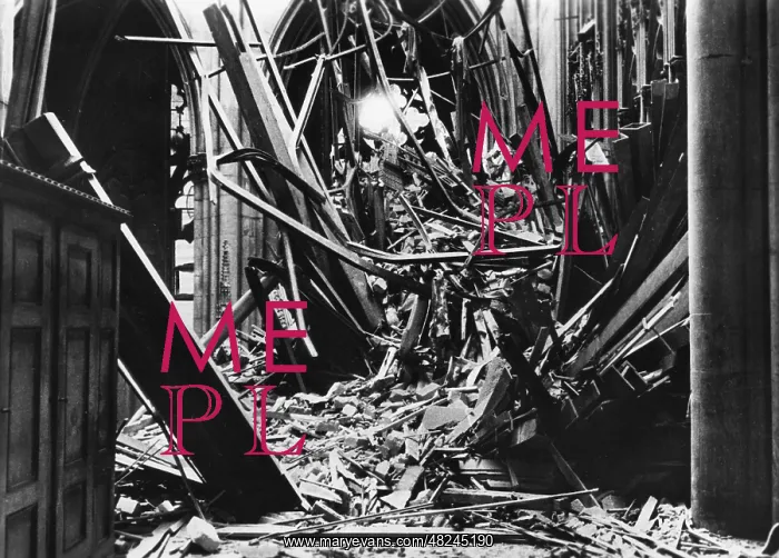 : Bomb damage to the Cologne Cathedral, 1943 : Bomb damage to the Cologne Cathedral, 1943