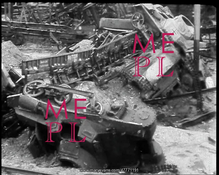 : Bomb Damaged European Railway : Bomb Damaged European Railway