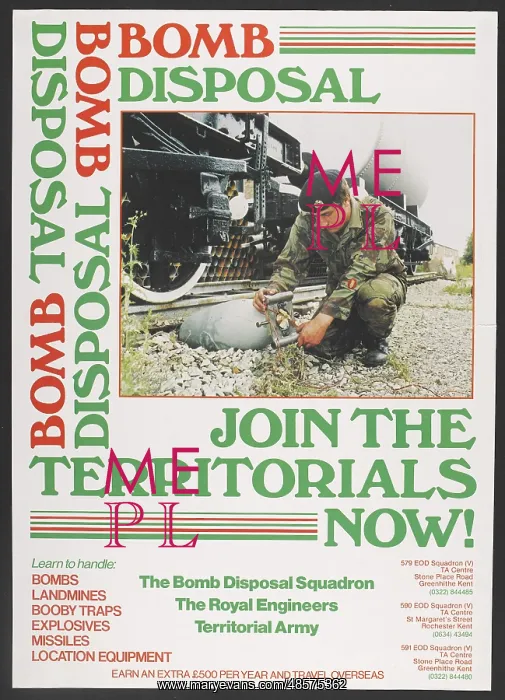 : Bomb Disposal - Join the Territorials now! : Bomb Disposal - Join the Territorials now!