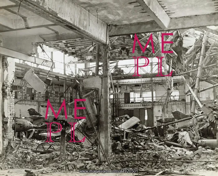 : Bombed Hangars with Booby-Trapped Wreckage and Rubble at? : Bombed Hangars with Booby-Trapped Wreckage and Rubble at?