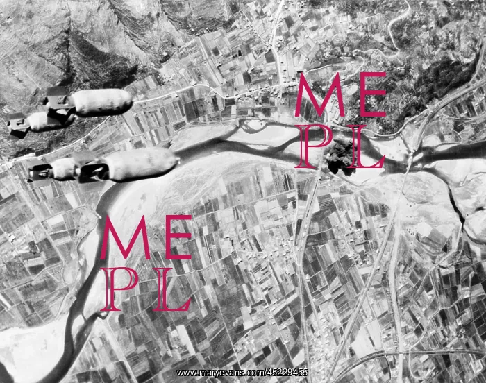 : Bombs hurtle toward a Nazi highway bridge. ? : Bombs hurtle toward a Nazi highway bridge. ?