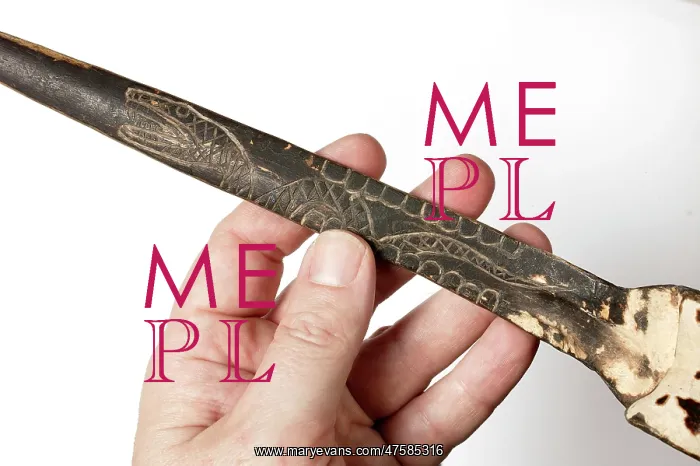 : Bone knife from Papua New Guinea : Bone knife from Papua New Guinea