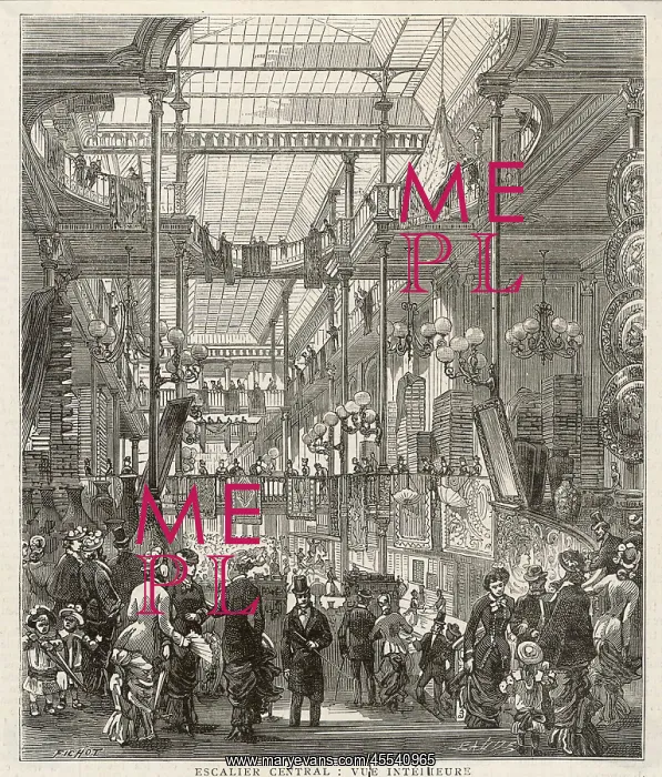 : Bonmarche - Paris Department Store - Escalator : Bonmarche - Paris Department Store - Escalator