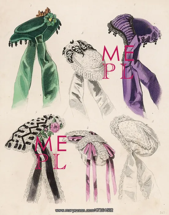 : Bonnets - Hats 1860s : Bonnets - Hats 1860s