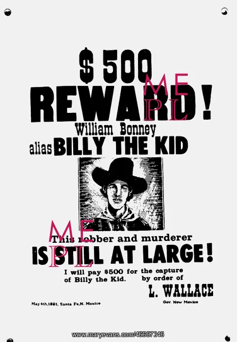 : Bonney, William, Billy the Kid, 23.11.1859 - : Bonney, William, Billy the Kid, 23.11.1859 -